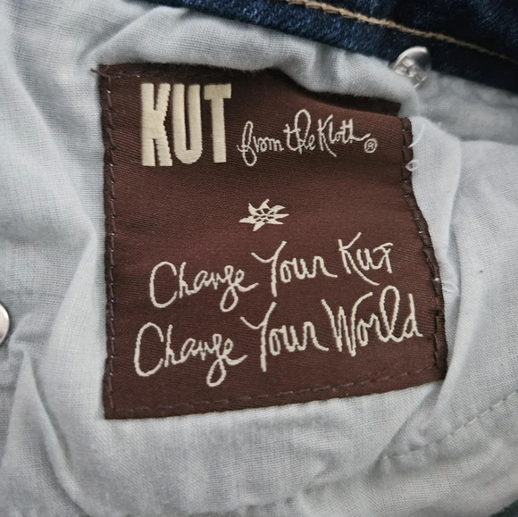 Kut from the kloth Sammie straight leg jeans dark blue wash‎ Denim size 4 - Picture 10 of 11